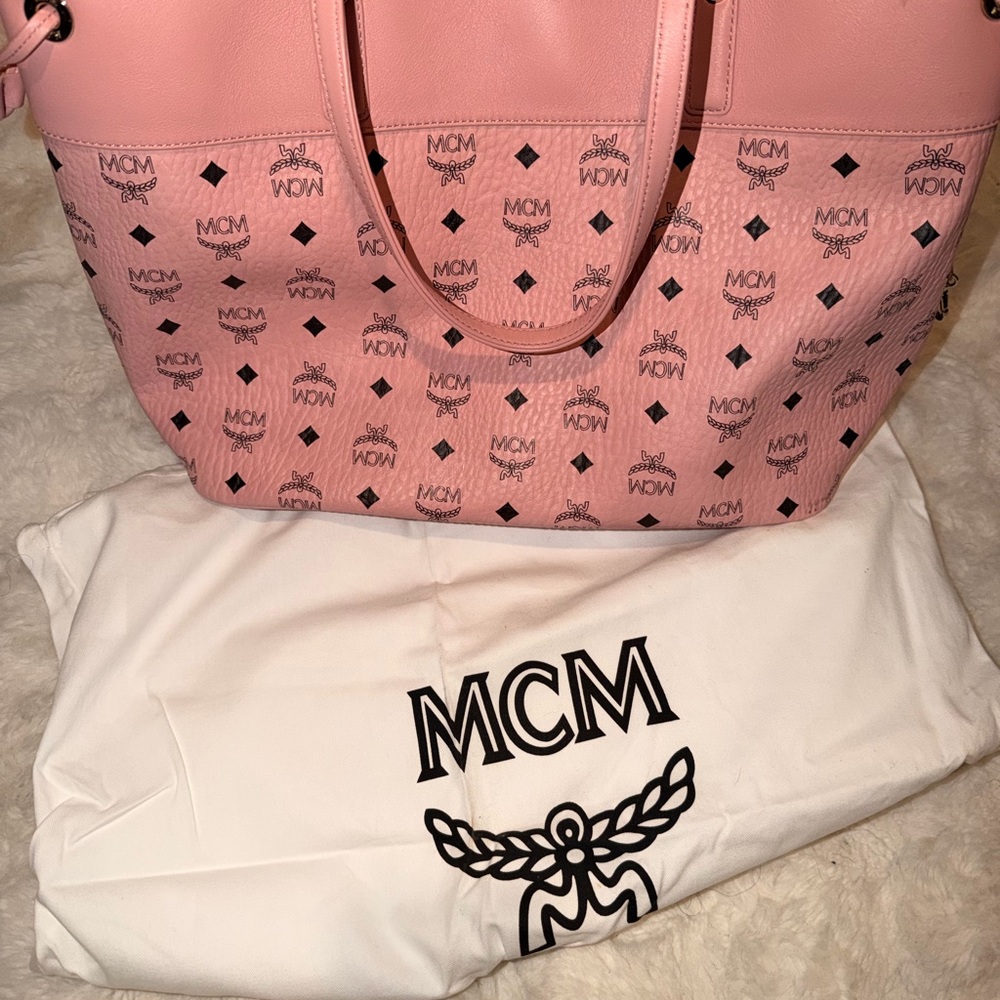 MCM Pink Monogram Tote